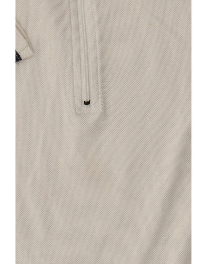 Nike Womens Polo Shirt US 4/6 Small White Colourblock Cotton