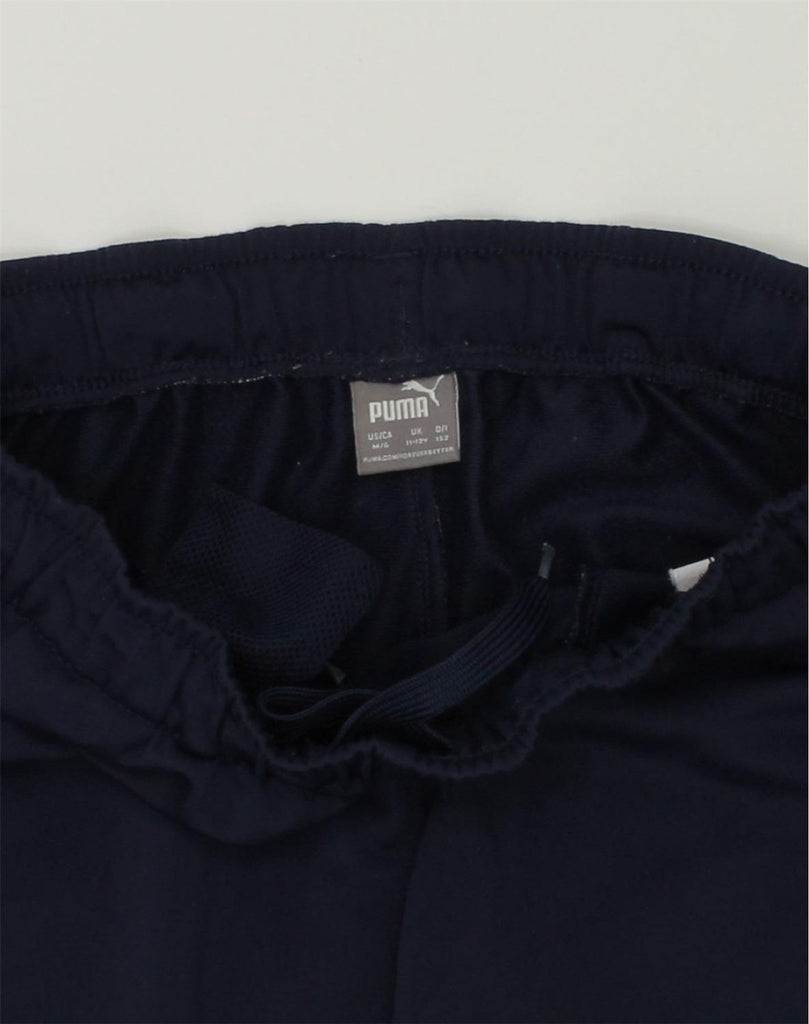 PUMA Boys Tracksuit Trousers 11-12 Years Navy Blue Polyester | Vintage Puma | Thrift | Second-Hand Puma | Used Clothing | Messina Hembry 