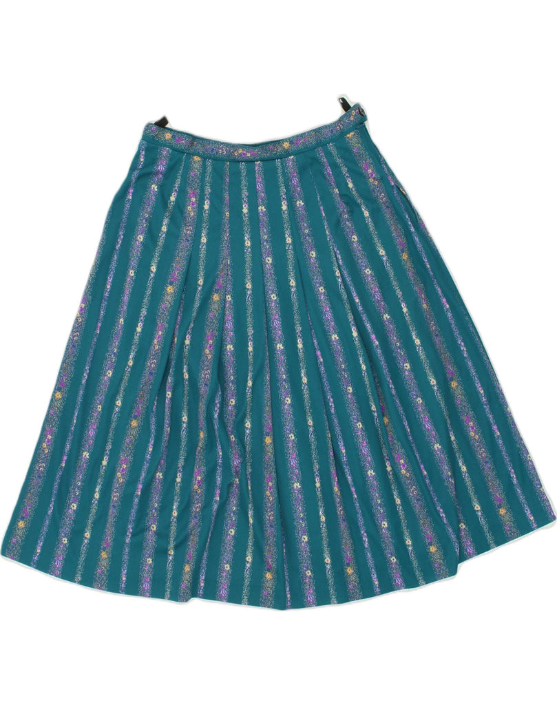 VINTAGE Womens 2 Piece Skirt Set IT 42 Medium W32 Blue Striped Polyester | Vintage Vintage | Thrift | Second-Hand Vintage | Used Clothing | Messina Hembry 