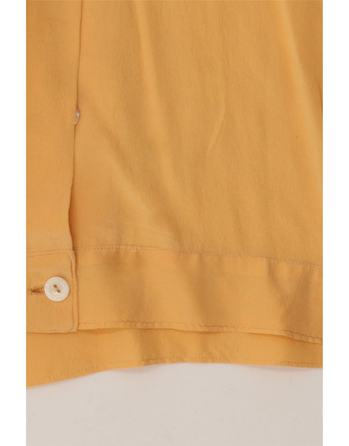VINTAGE Womens 3/4 Sleeve Shirt Blouse UK 12 Medium  Yellow Vintage Vintage and Second-Hand Vintage from Messina Hembry 