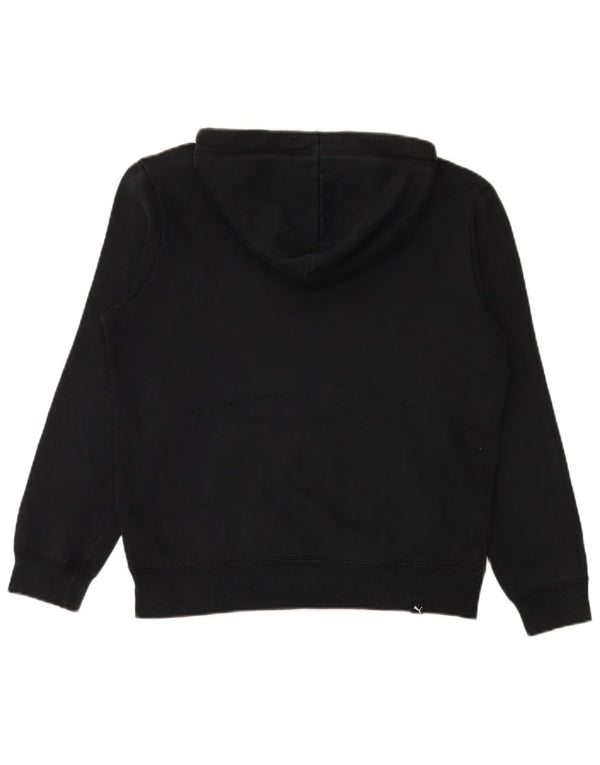 PUMA Mens Graphic Hoodie Jumper Small Black Cotton