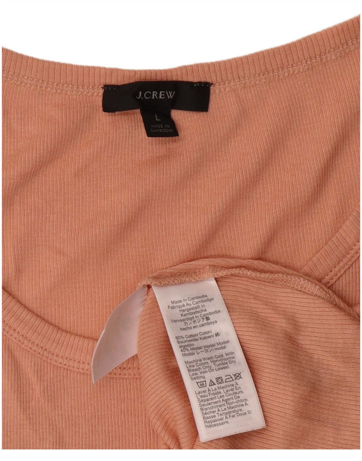 J. Crew Womens Vest Top UK 14 Large Orange Cotton