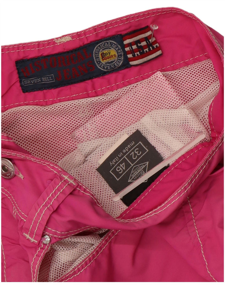 Roy Rogers Mens Seven Bell Swimming Shorts Medium  Pink Nylon