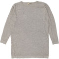 OASIS Womens Longline Loose Fit Crew Neck Jumper Sweater UK 14 Medium Grey | Vintage Oasis | Thrift | Second-Hand Oasis | Used Clothing | Messina Hembry 