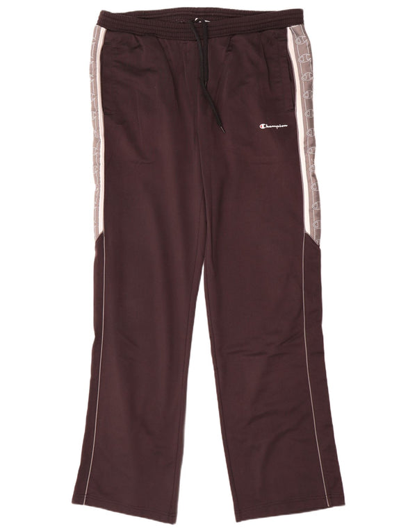Champion Mens Graphic Tracksuit Trousers Large  Black Colourblock Polyester