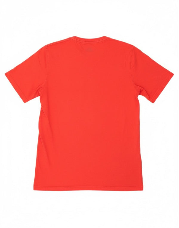 Adidas Boys Graphic T-Shirt Top 15-16 Years Red Cotton