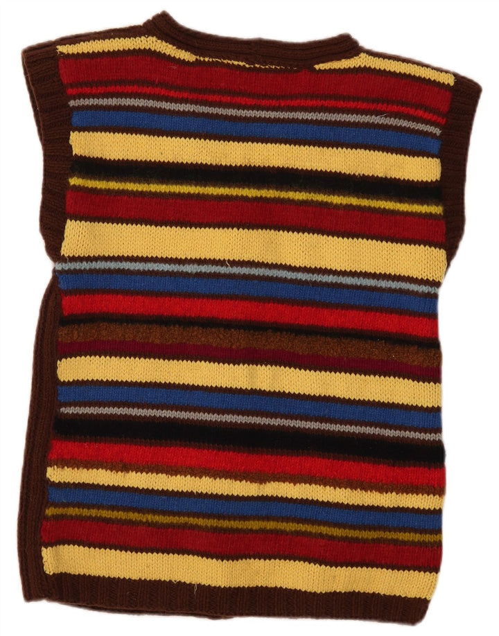 Vintage Womens Cardigan Sweater UK 12 Medium Multicoloured Striped