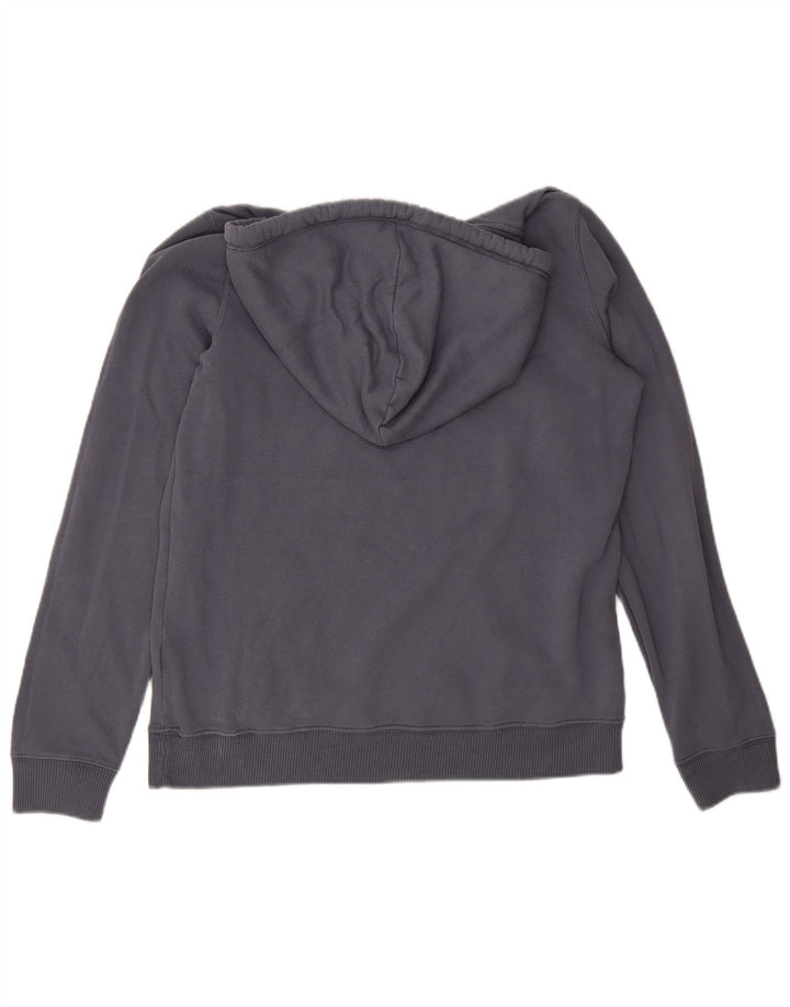 Hollister Mens Graphic Hoodie Jumper Medium Grey Cotton