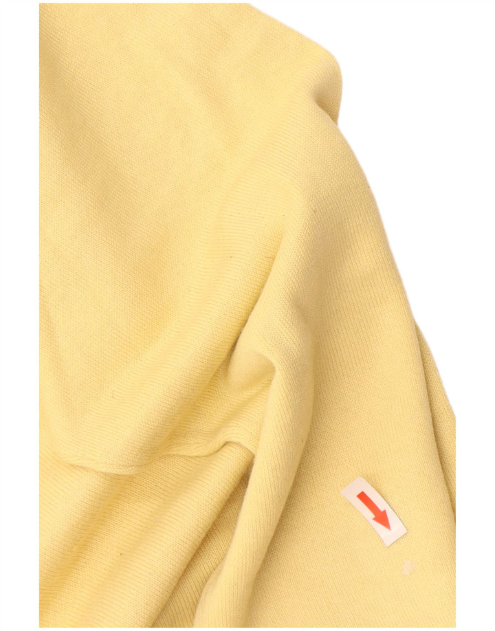Vintage Mens V-Neck Jumper Sweater Large Yellow Virgin Wool