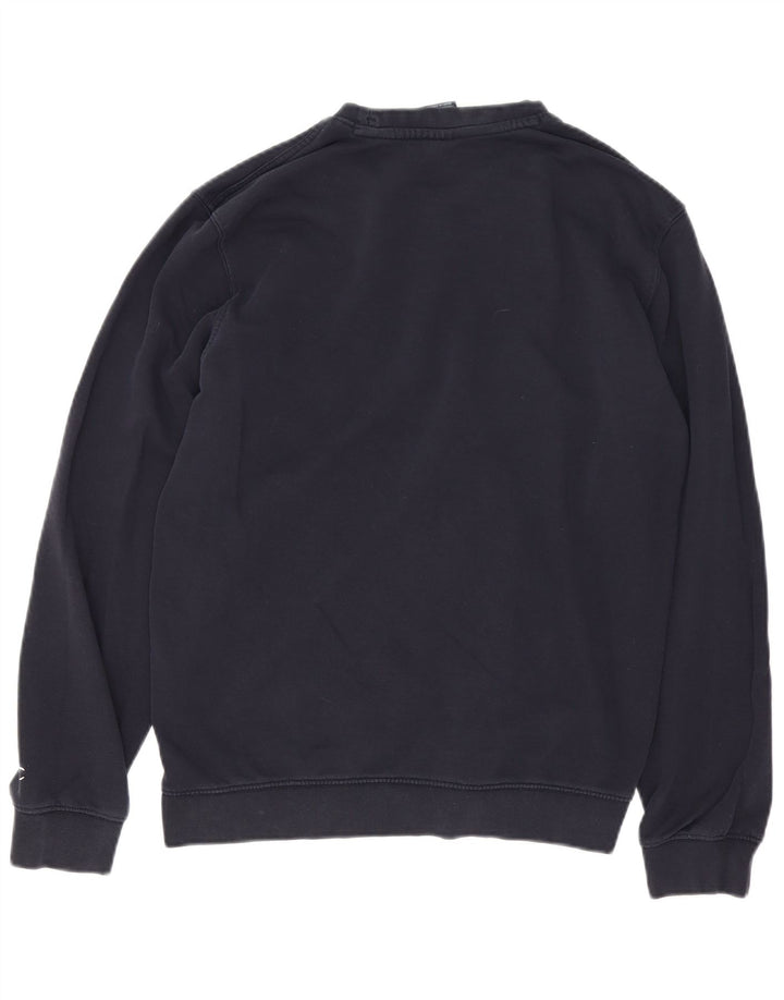 CHAMPION Mens Graphic Sweatshirt Jumper Medium Navy Blue Cotton