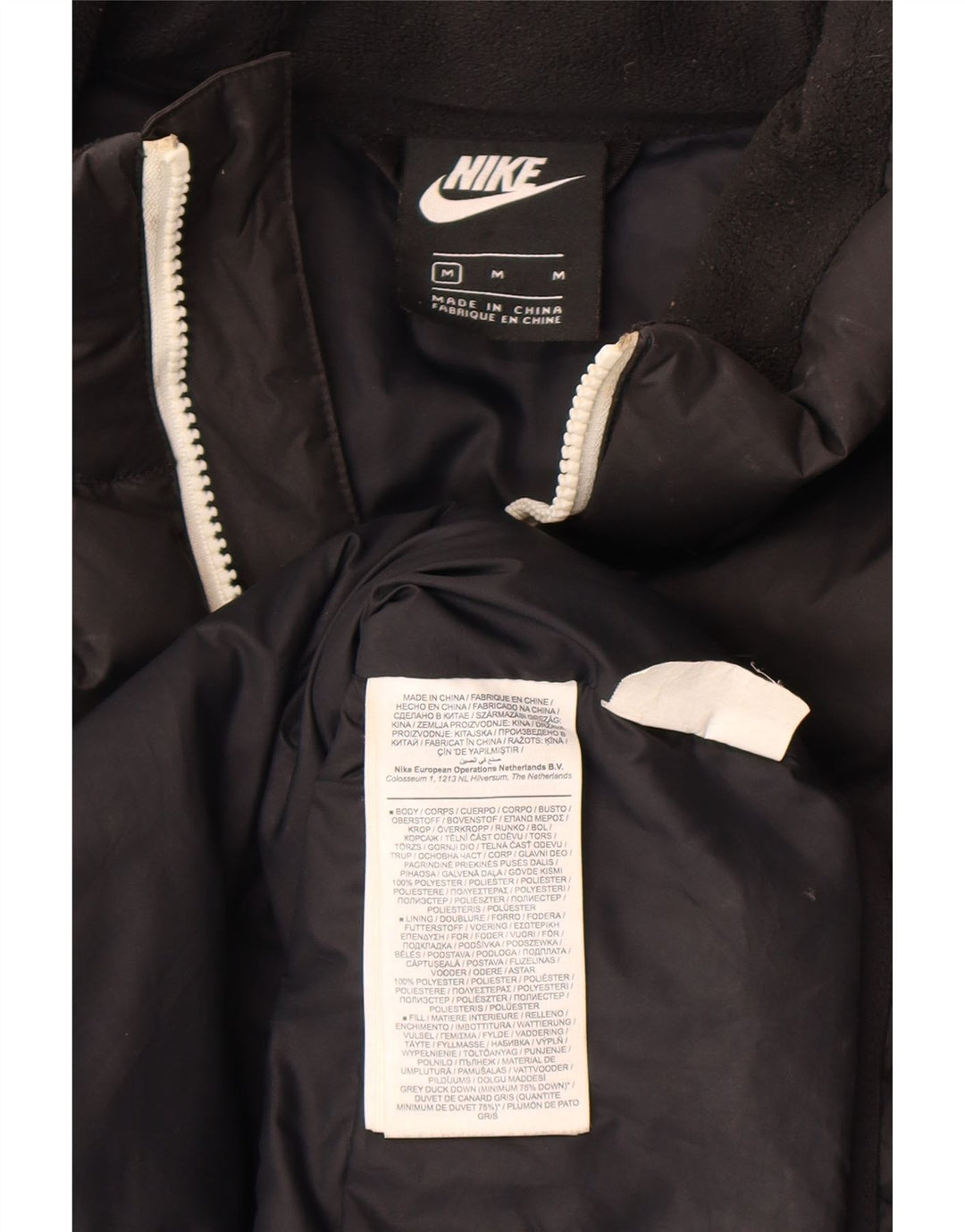 Nike Mens Padded Gilet UK 38 Medium Black Polyester