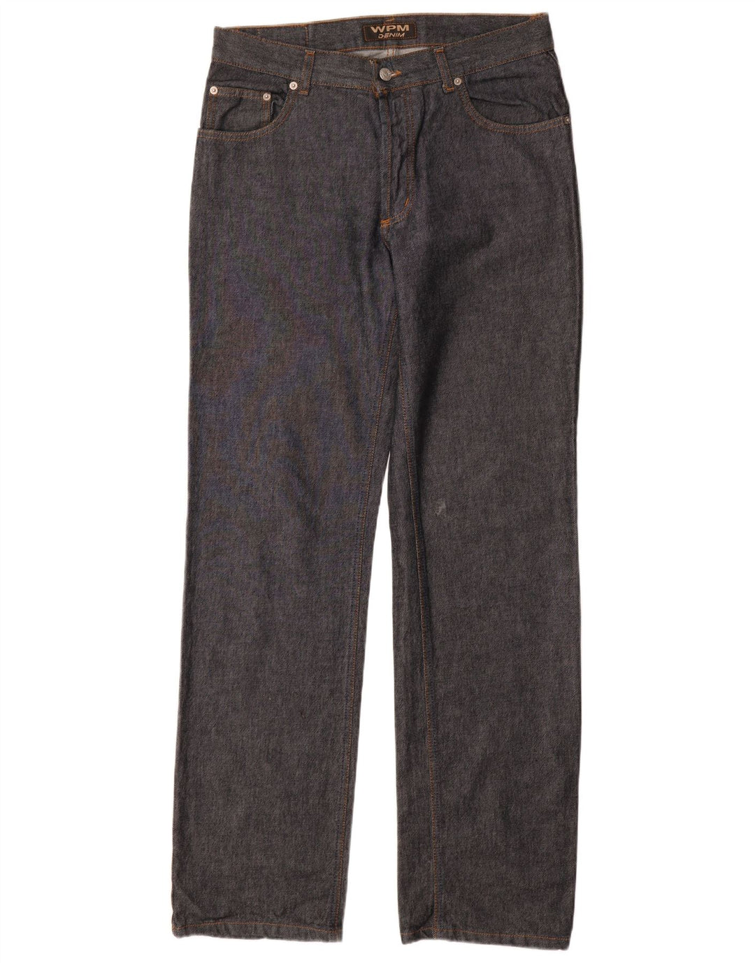 WAMPUM Mens Straight Jeans IT 48 Medium W33 L35 Navy Blue Cotton