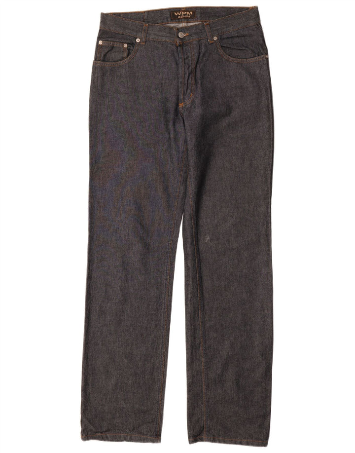 WAMPUM Mens Straight Jeans IT 48 Medium W33 L35 Navy Blue Cotton