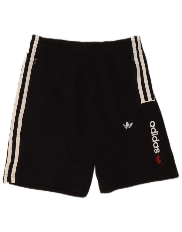 Adidas Boys Graphic Sport Shorts 11-12 Years Black Cotton