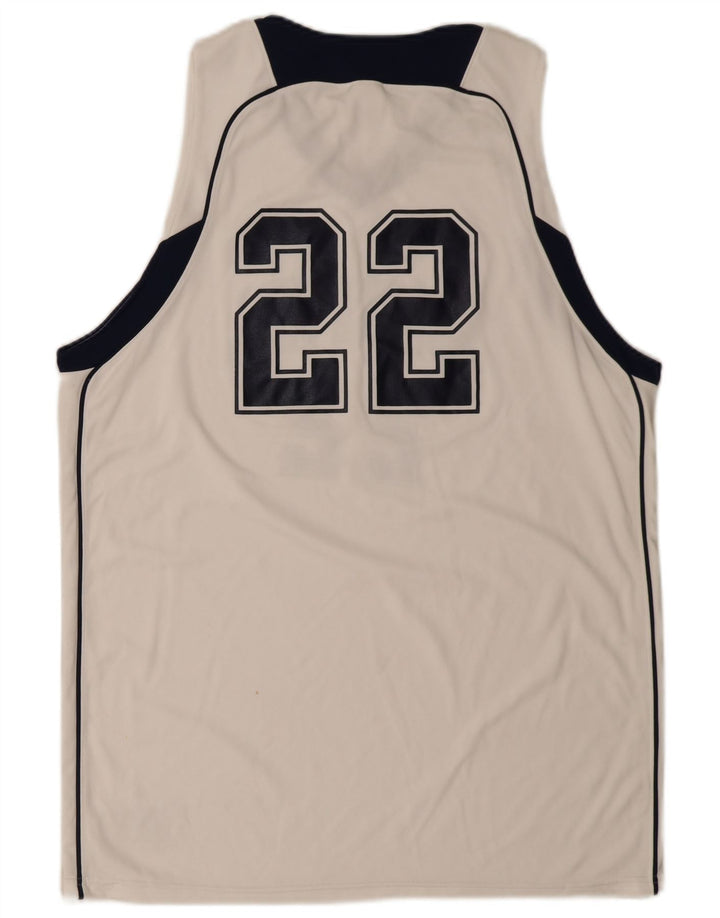 Russell Athletic Mens Graphic Vest Top Large White Colourblock Polyester