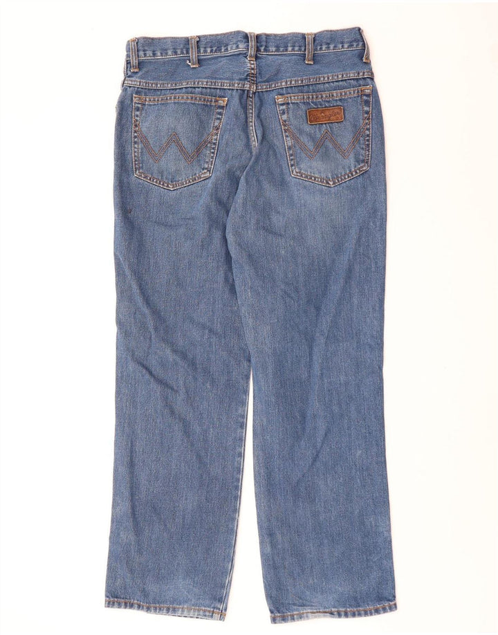 Wrangler Mens Ohio Straight Jeans W34 L30 Blue Cotton