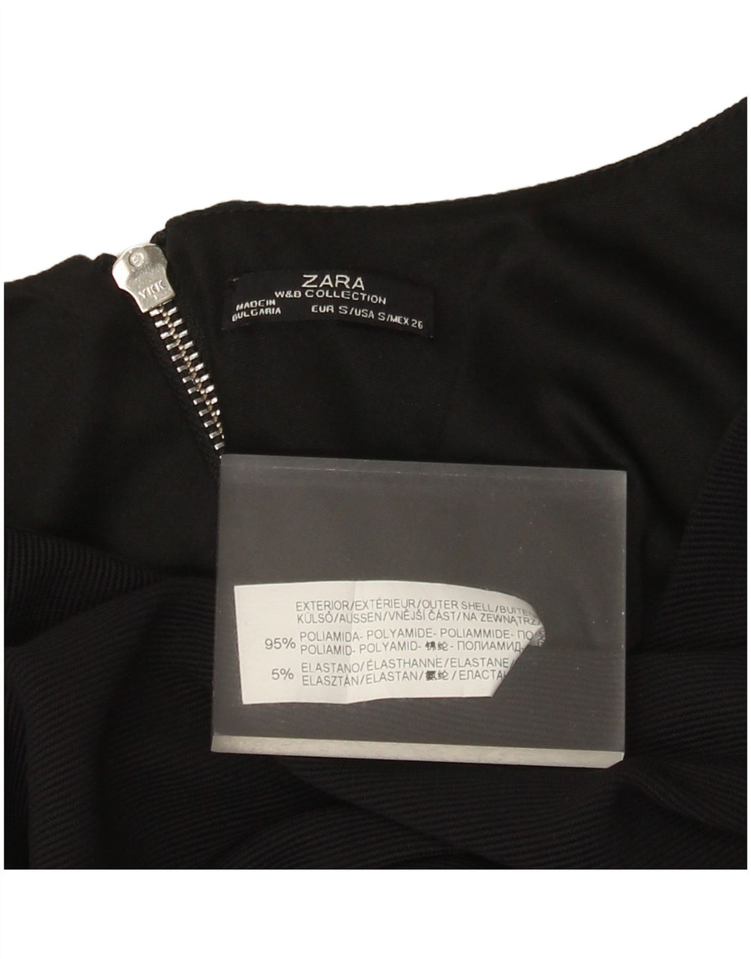 Zara Womens Sleeveless Bodycon Dress UK 8 Small Black Polyamide