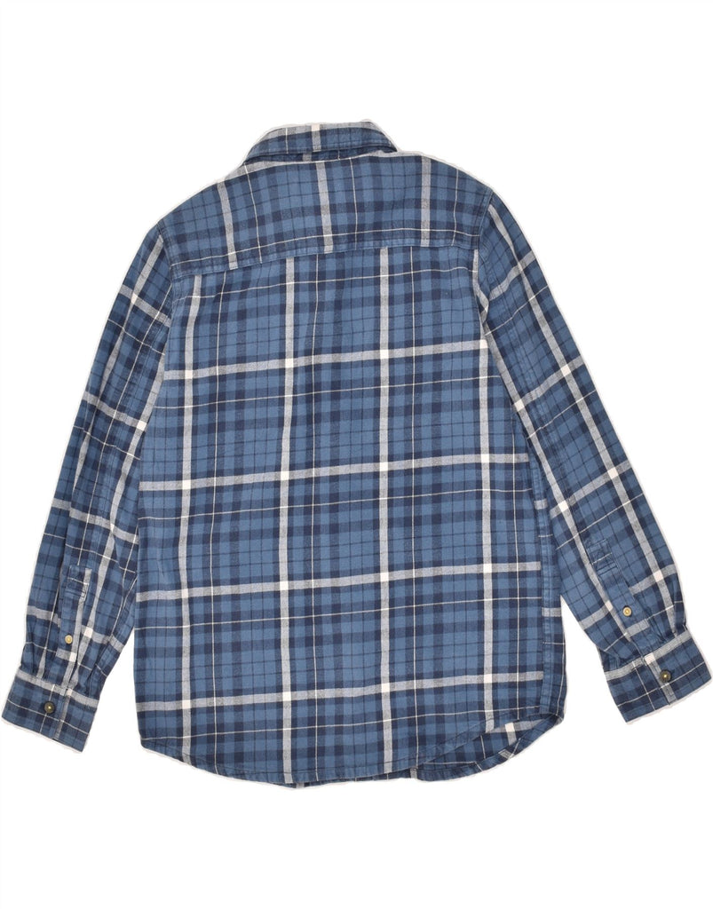 EDDIE BAUER Boys Flannel Shirt 11-12 Years Large Blue Check Cotton | Vintage Eddie Bauer | Thrift | Second-Hand Eddie Bauer | Used Clothing | Messina Hembry 