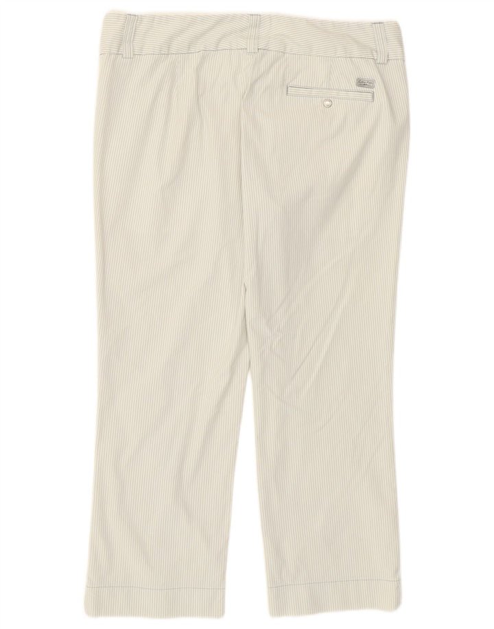 Calvin Klein Womens Golf Cropped Trousers US 12 Medium W30 L23 Grey Striped