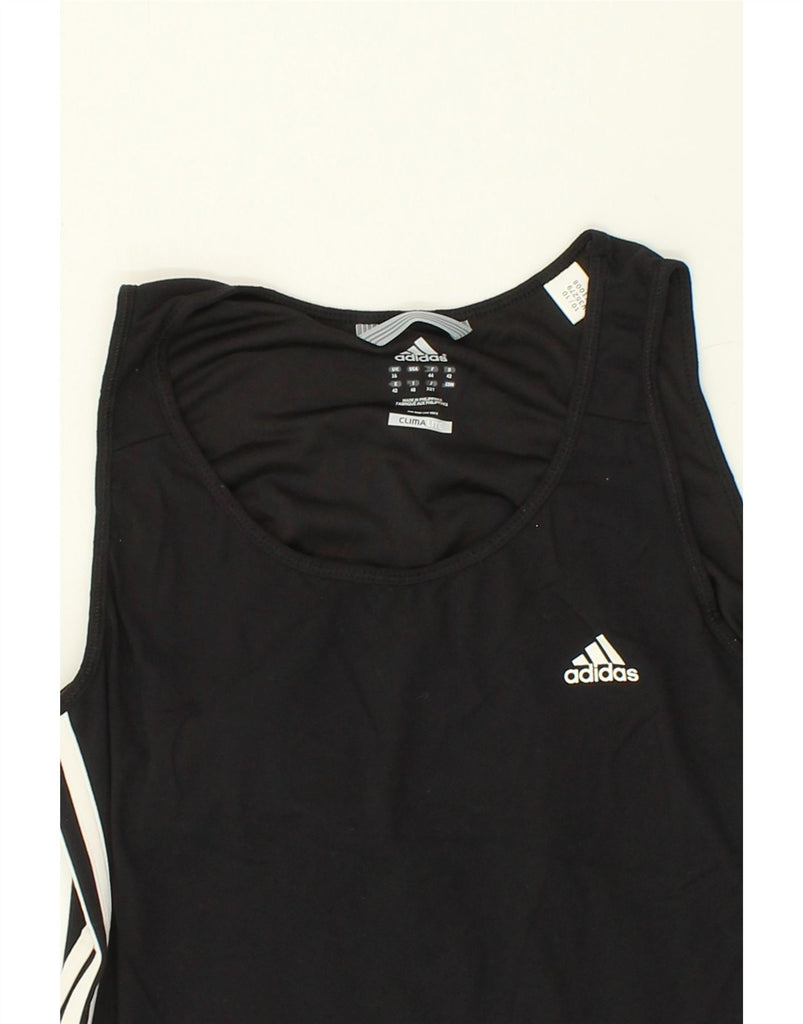 ADIDAS Womens Climalite Vest Top UK 16 Large Black Polyester | Vintage Adidas | Thrift | Second-Hand Adidas | Used Clothing | Messina Hembry 