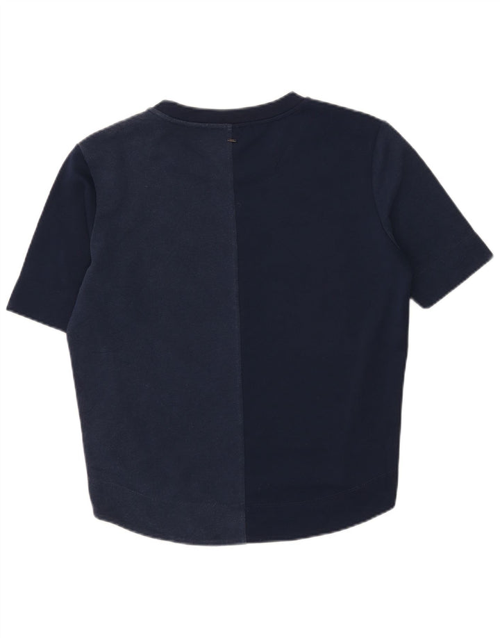 G-Star Womens Oversized T-Shirt Top UK 10 Small Navy Blue Polyester