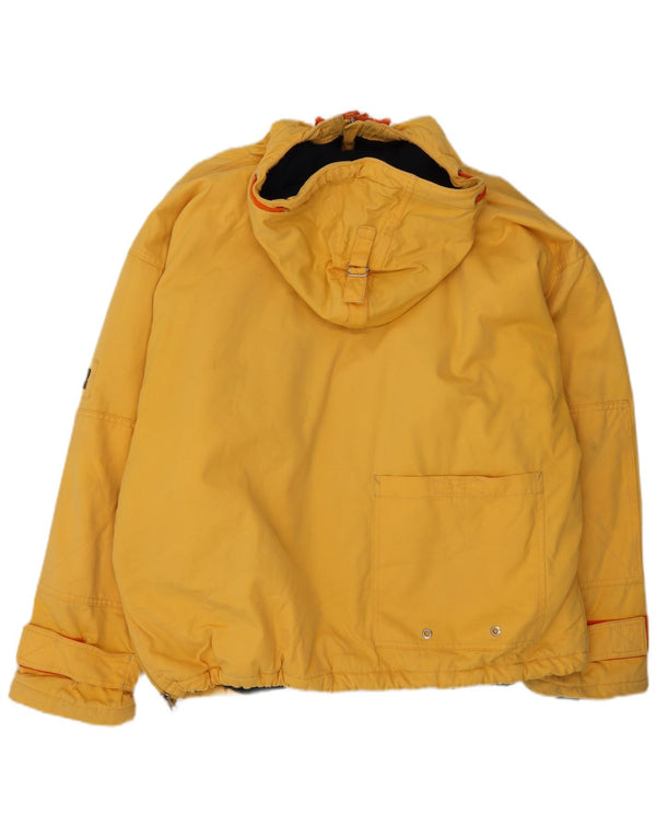 Napapijri Mens Geographic Graphic Hooded Anorak Jacket UK 40 Large Yellow