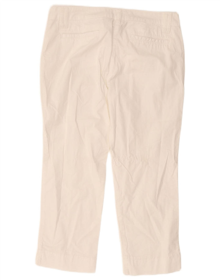 North Sails Womens Cropped Trousers W34 L23 White Cotton