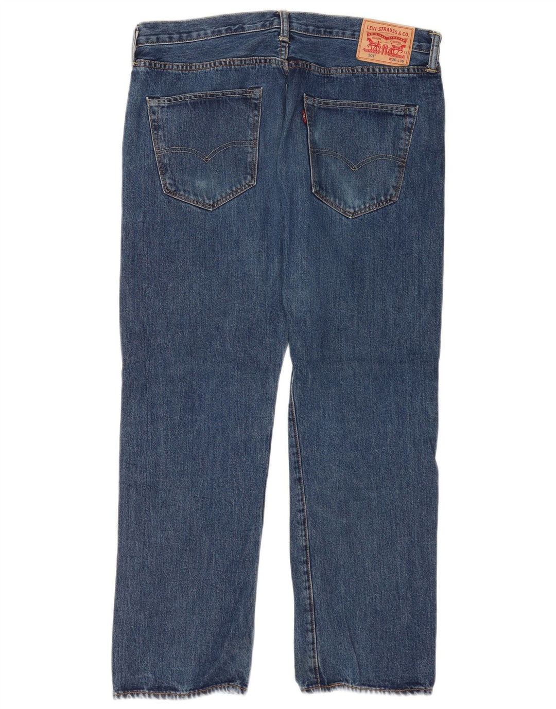 Levi's Mens 501 Regular Fit Straight Jeans W36 L30 Blue Cotton