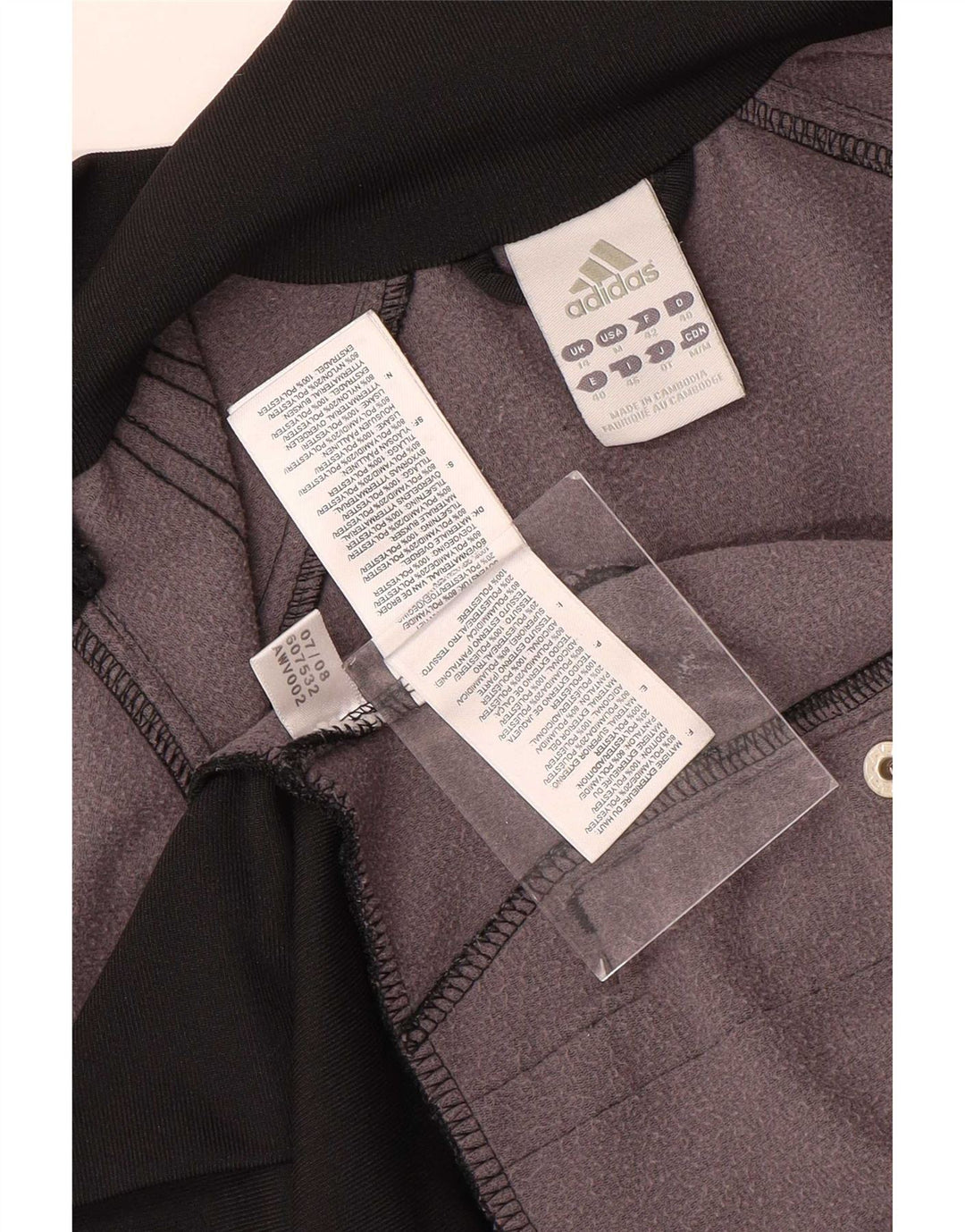 Adidas Womens Tracksuit Top Jacket UK 14 Medium Black Polyamide