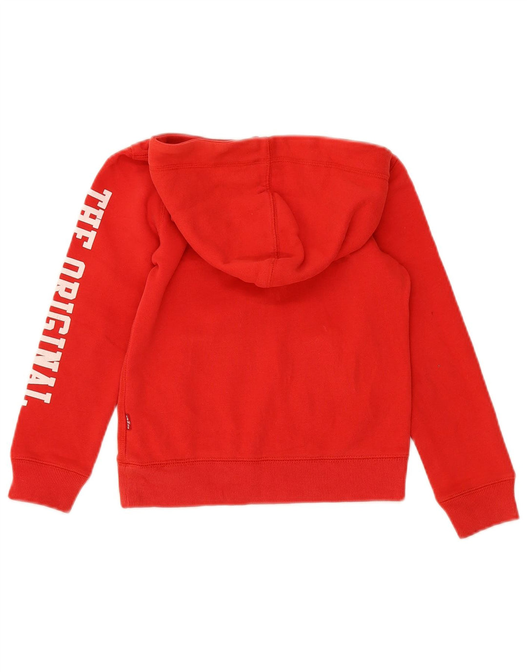 LEVI'S Boys Graphic Hoodie Jumper 7-8 Years Red Cotton
