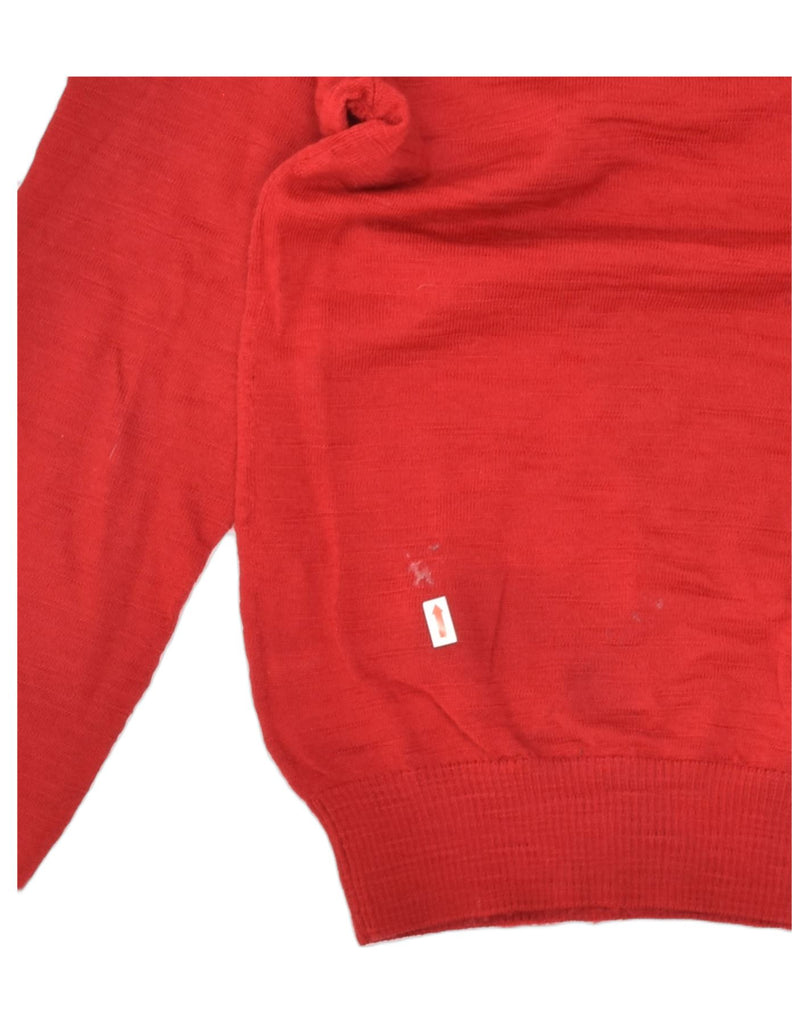 GAP Mens V-Neck Jumper Sweater Medium Red Merino Wool | Vintage Gap | Thrift | Second-Hand Gap | Used Clothing | Messina Hembry 