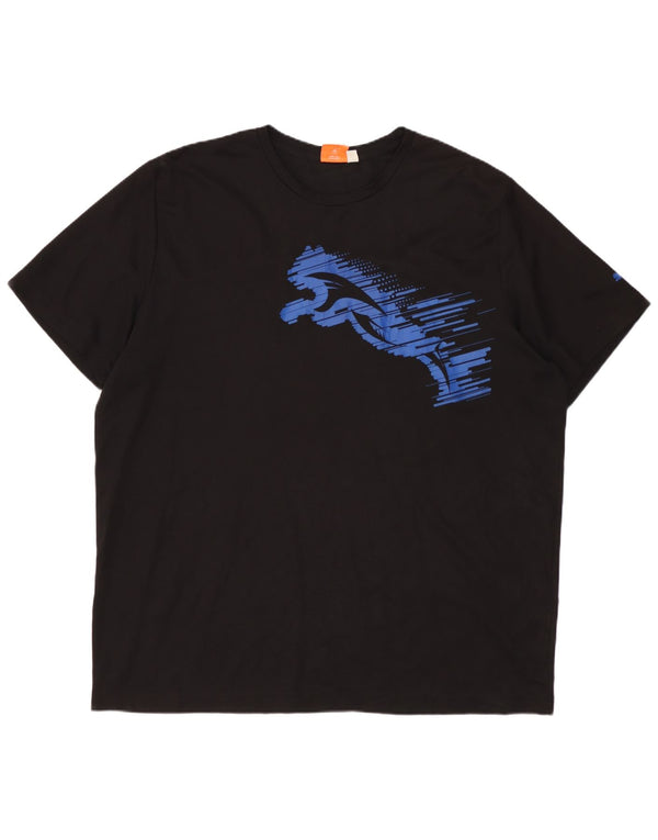 PUMA Mens Graphic T-Shirt Top XL Black