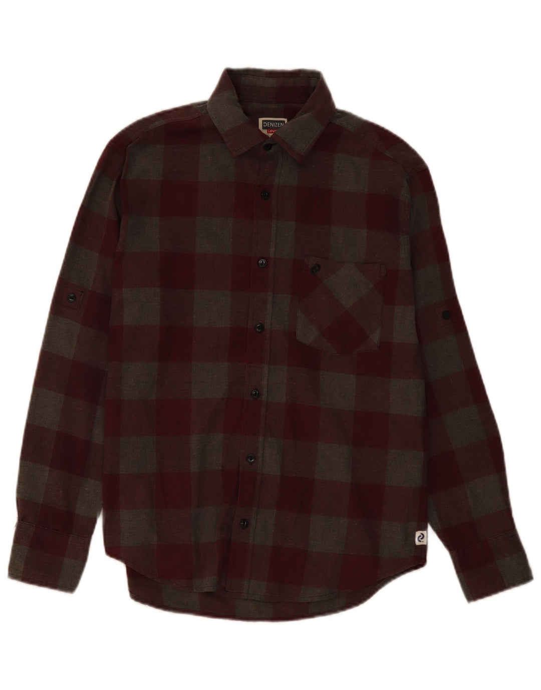 Levi's Mens Denizen Flannel Shirt Small Grey Gingham