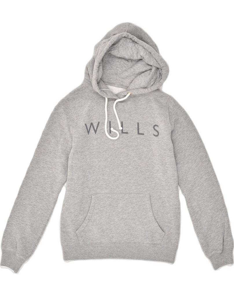 JACK WILLS Womens Graphic Hoodie Jumper UK 8 Small White Cotton | Vintage Jack Wills | Thrift | Second-Hand Jack Wills | Used Clothing | Messina Hembry 