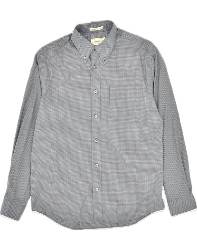 EDDIE BAUER Mens Shirt Medium Grey Check Cotton | Vintage Eddie Bauer | Thrift | Second-Hand Eddie Bauer | Used Clothing | Messina Hembry 