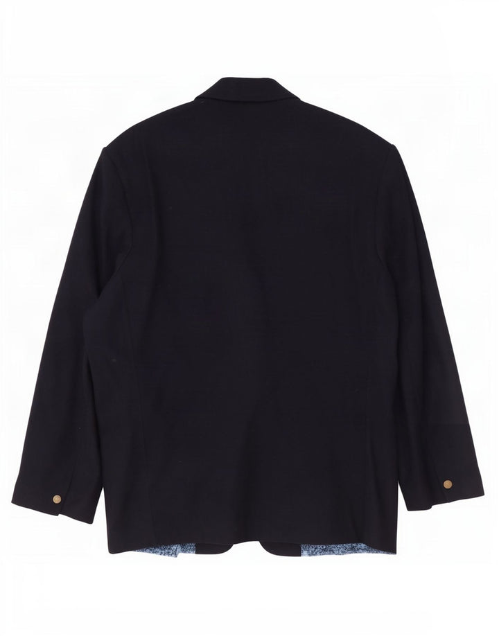 Pollini Mens 2 Button Blazer Jacket UK 38 Medium Navy Blue Wool