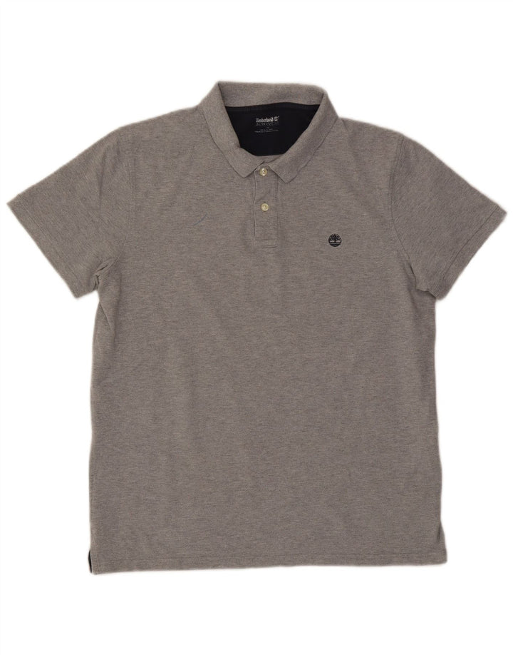 Timberland Mens Polo Shirt Large Grey Cotton