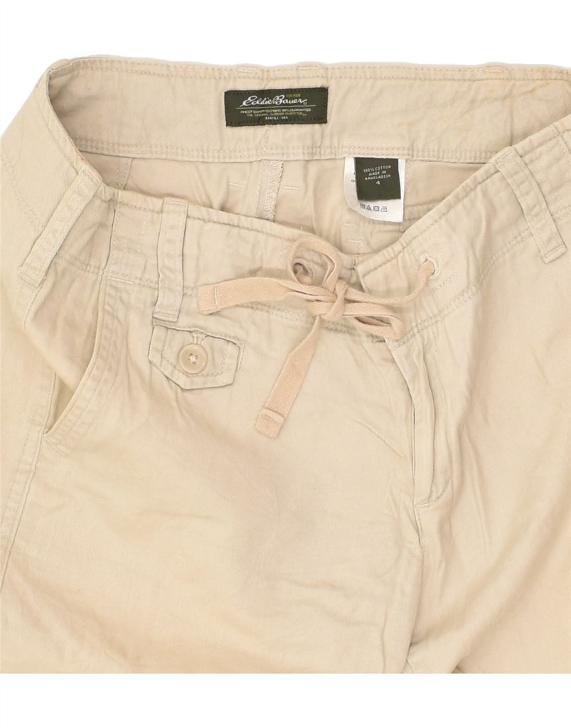 EDDIE BAUER Womens Chino Shorts US 4 Small W27  Beige Cotton | Vintage Eddie Bauer | Thrift | Second-Hand Eddie Bauer | Used Clothing | Messina Hembry 