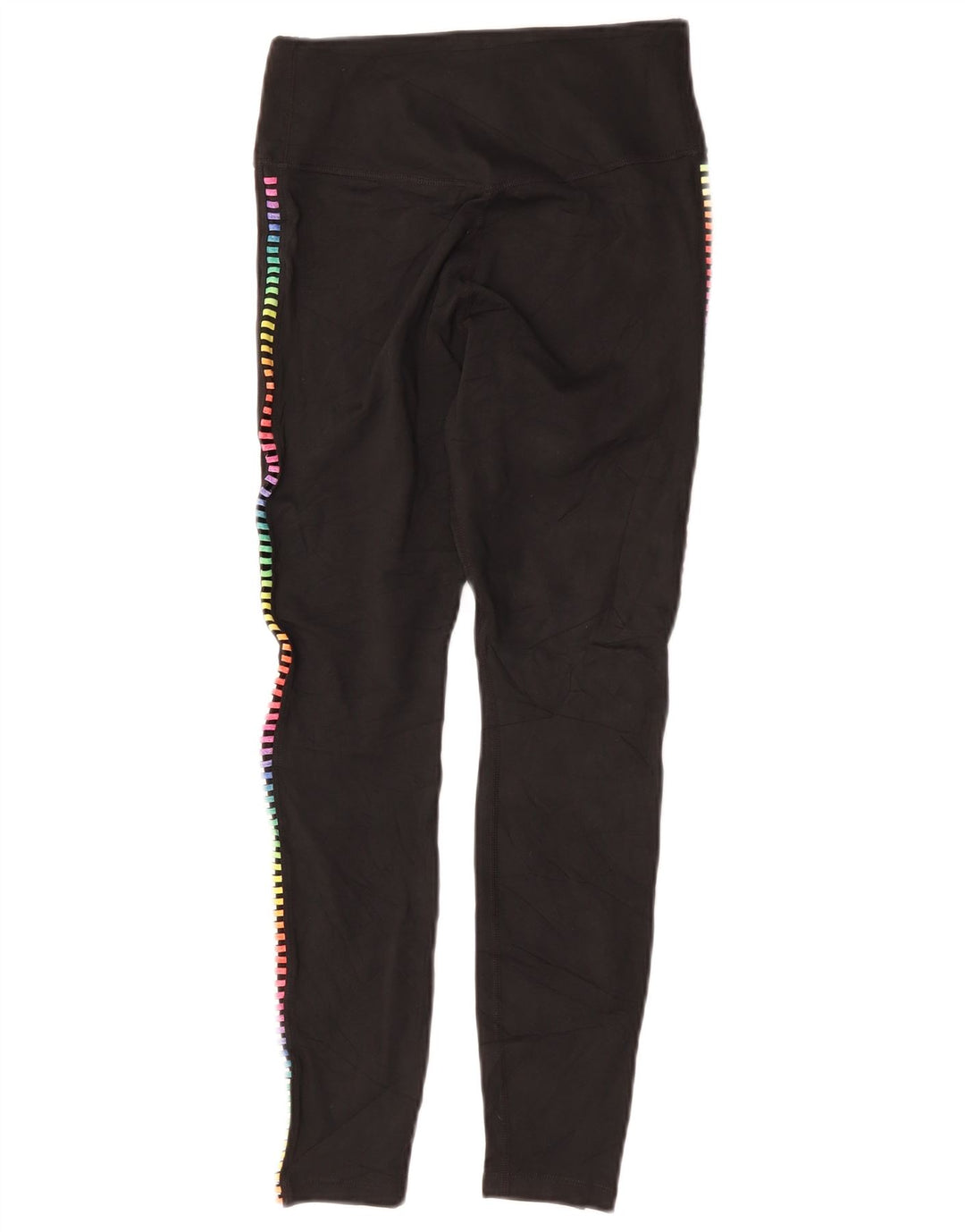 Nike Womens Dri Fit Leggings UK 8 Small Black Geometric Polyester