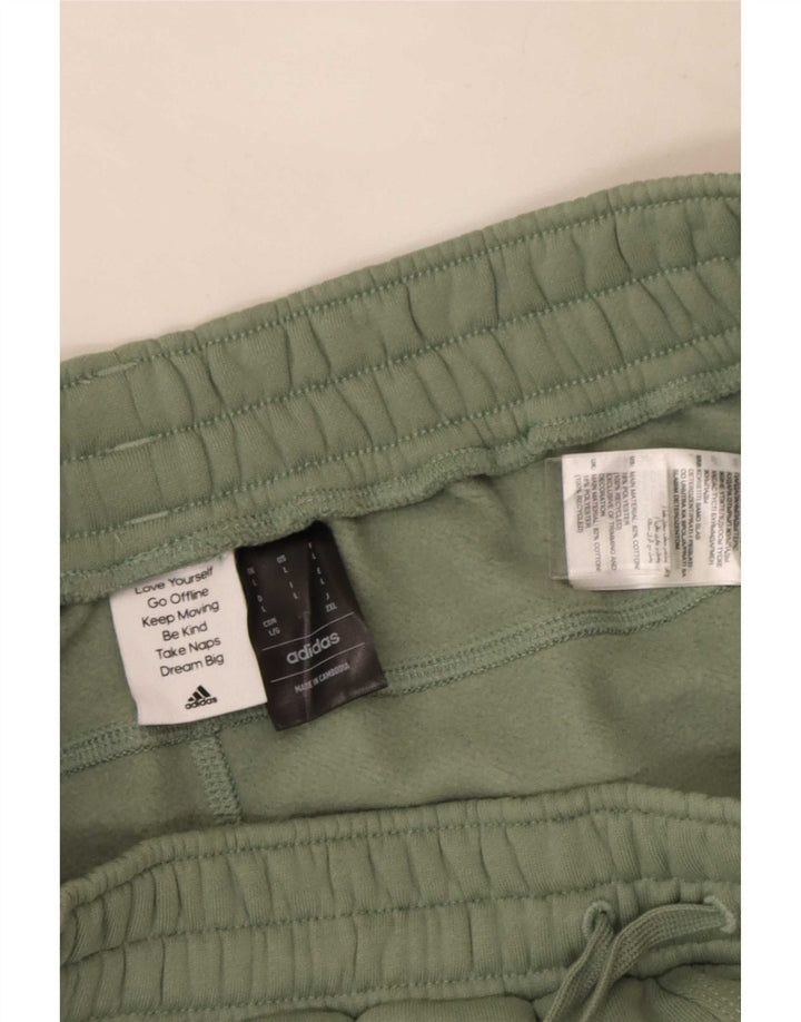Adidas Mens Sport Shorts Large Green Cotton