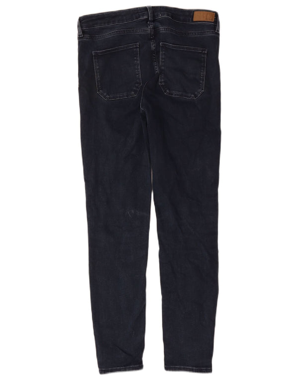 Fat Face Womens Super Skinny Jeans UK 10 Small W28 L29 Navy Blue Cotton