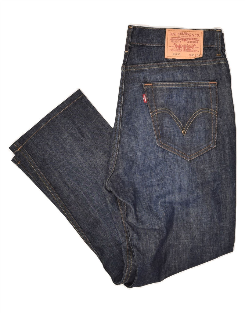 LEVI'S Mens Straight Jeans W34 L27 Navy Blue | Vintage Levi's | Thrift | Second-Hand Levi's | Used Clothing | Messina Hembry 