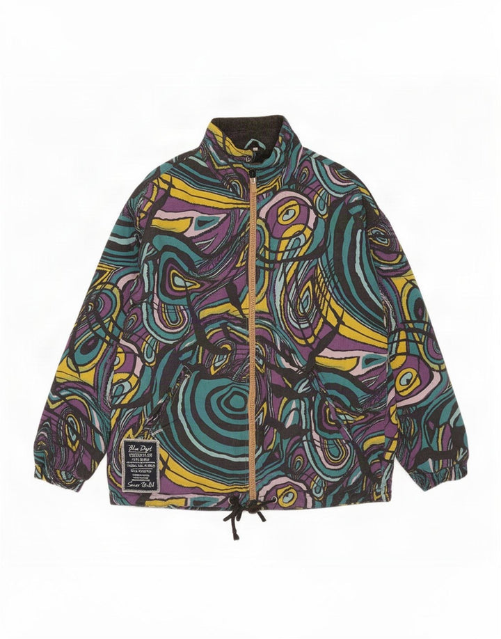 Vintage Mens Abstract Pattern Windbreaker Jacket UK 38 Medium Multicoloured