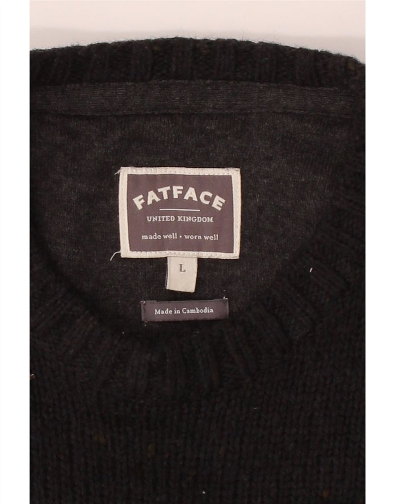 FAT FACE Mens Crew Neck Jumper Sweater Large Black Vintage Fat Face and Second-Hand Fat Face from Messina Hembry 