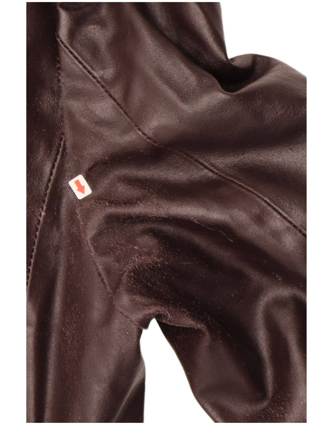 METROPOLITAN Mens Leather Coat IT 50 Large Brown Leather