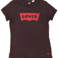 LEVI'S Womens Graphic T-Shirt Top UK 14 Medium Black Vintage Levi's and Second-Hand Levi's from Messina Hembry 