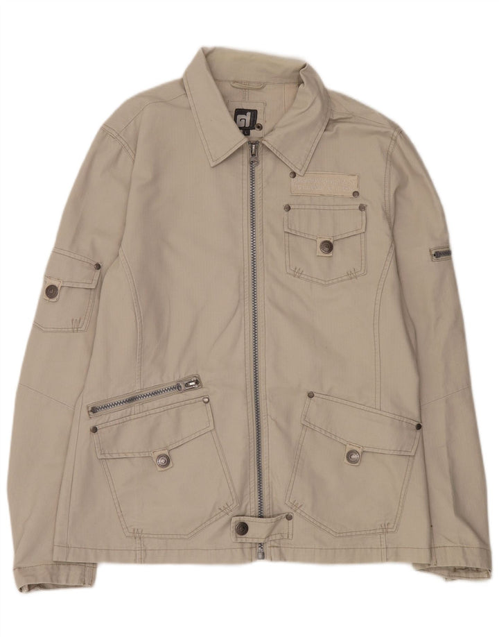 Vintage Mens Utility Jacket UK 40 Large Beige