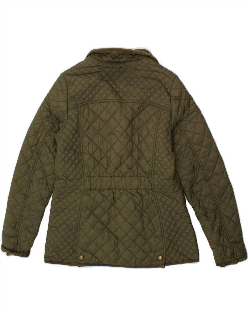 JOULES Womens Quilted Jacket UK 12 Medium Khaki Polyamide | Vintage Joules | Thrift | Second-Hand Joules | Used Clothing | Messina Hembry 