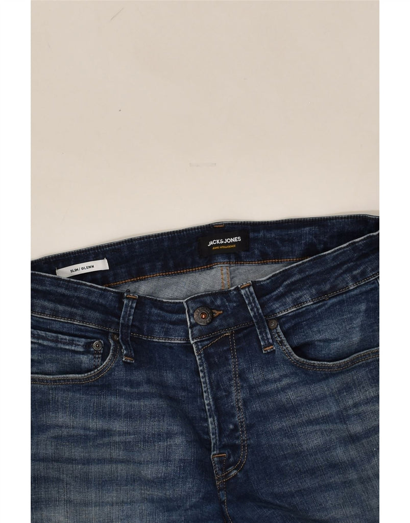 JACK & JONES Mens GLENN Slim Jeans W32 L32  Blue Cotton | Vintage Jack & Jones | Thrift | Second-Hand Jack & Jones | Used Clothing | Messina Hembry 