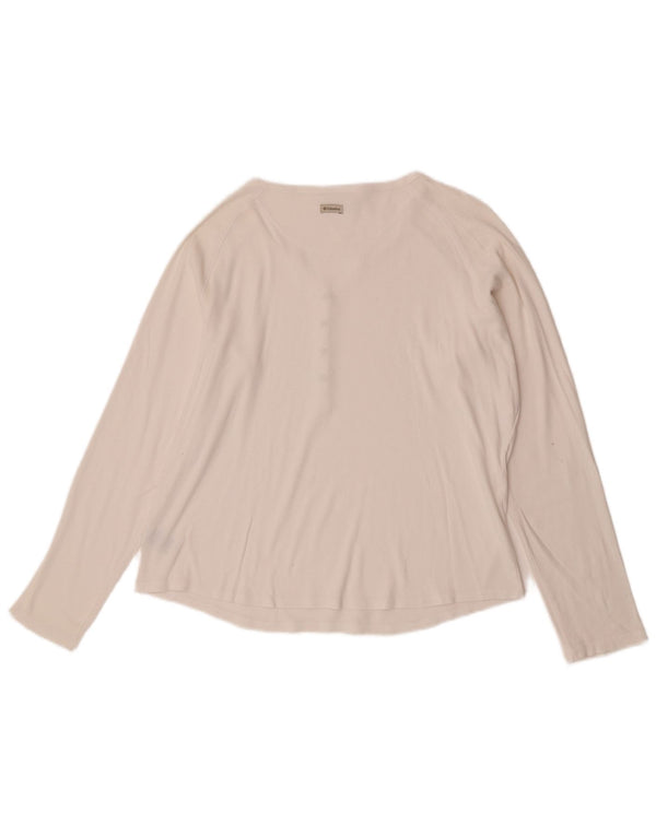 Columbia Womens Top Long Sleeve UK 18 XL White Cotton